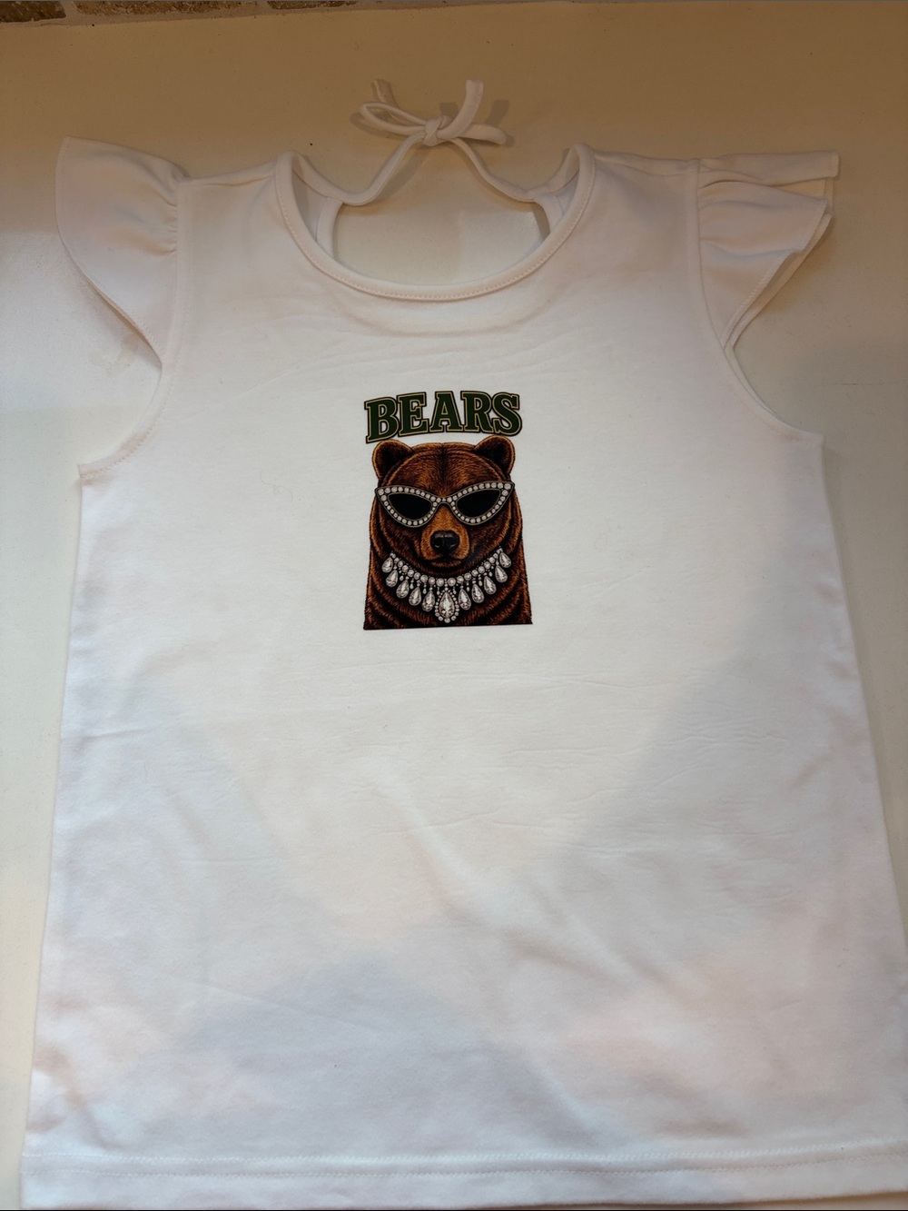 Baylor Bear Graphic Tie-Back Tank Top girls size 6 NWT
